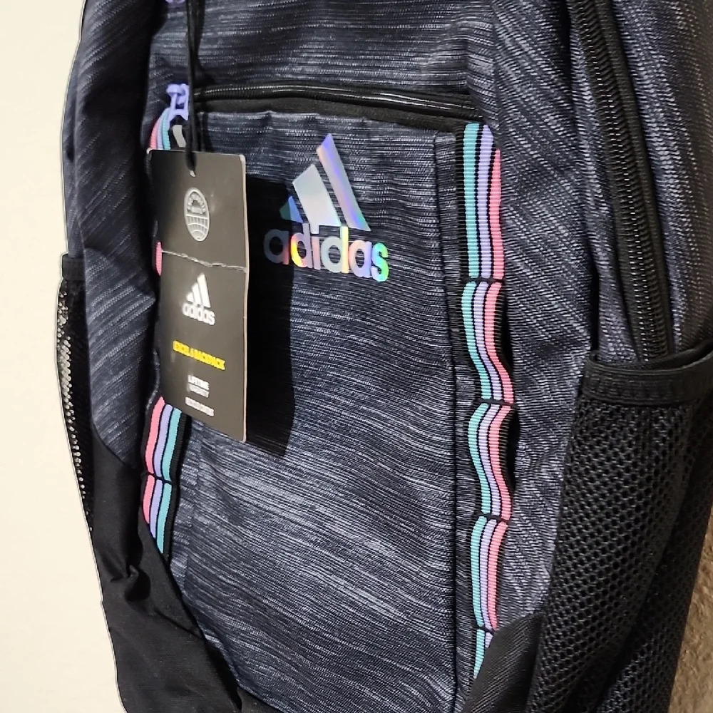 Adidas Black and Gray Sporty Backpack - Picture 3 of 10
